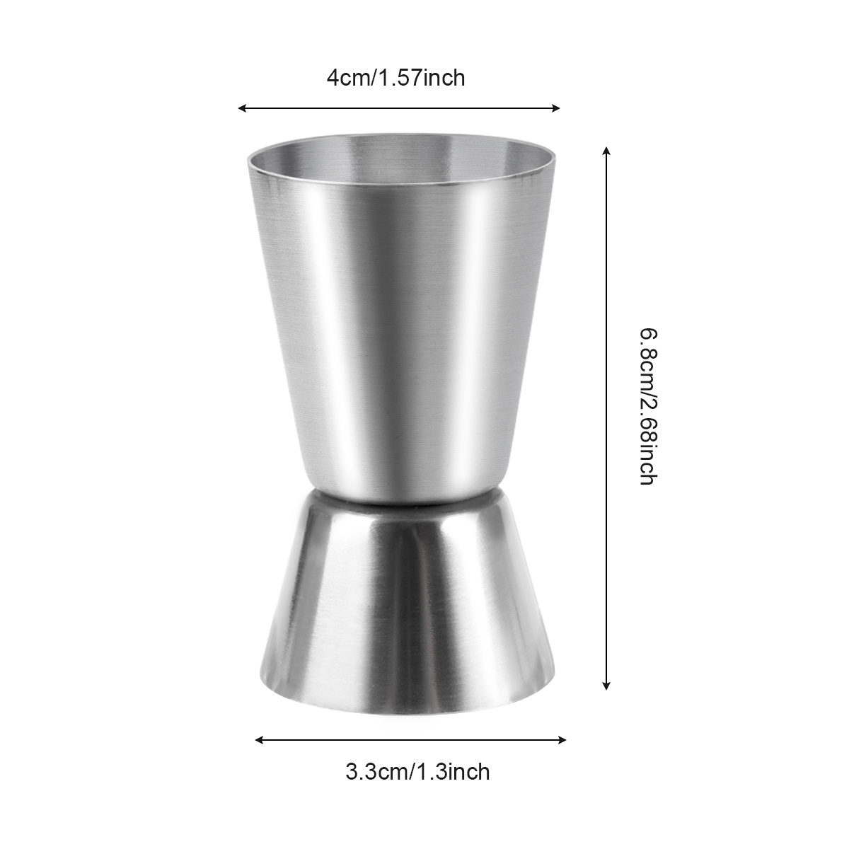 Stainless Steel Cocktail Shot Metal Double Side Jigger - Temu