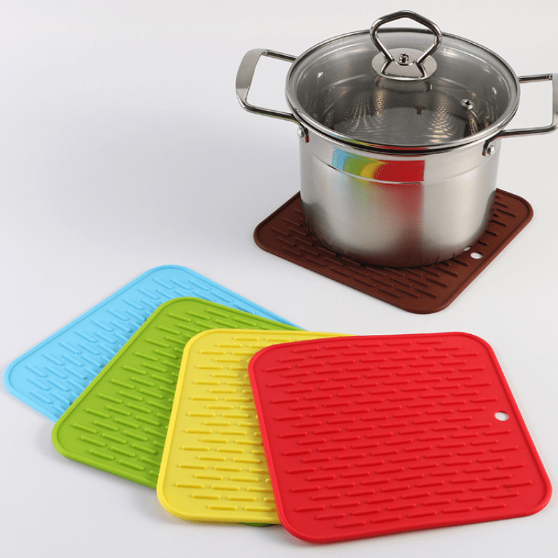 

1pc Heat-resistant Silicone Non Slip Mat, For Pot, Pan, And Table, Tabletop Protection, Home Kitchen Dining Table Decor