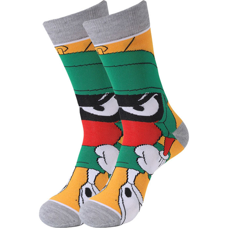 Casual Patterned Socks 6 Pairs Cartoon Unisex Dress Crew Socks Novelty Cool  Silly Funny Multipack