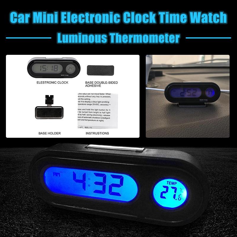 Automobile Digital Clock Thermometer Hygrometer Decoration