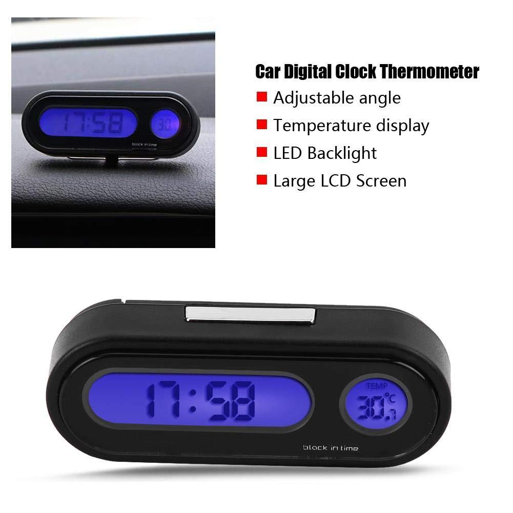 Mini Auto Automobil Digitaluhr Auto Uhr Automotive Thermometer