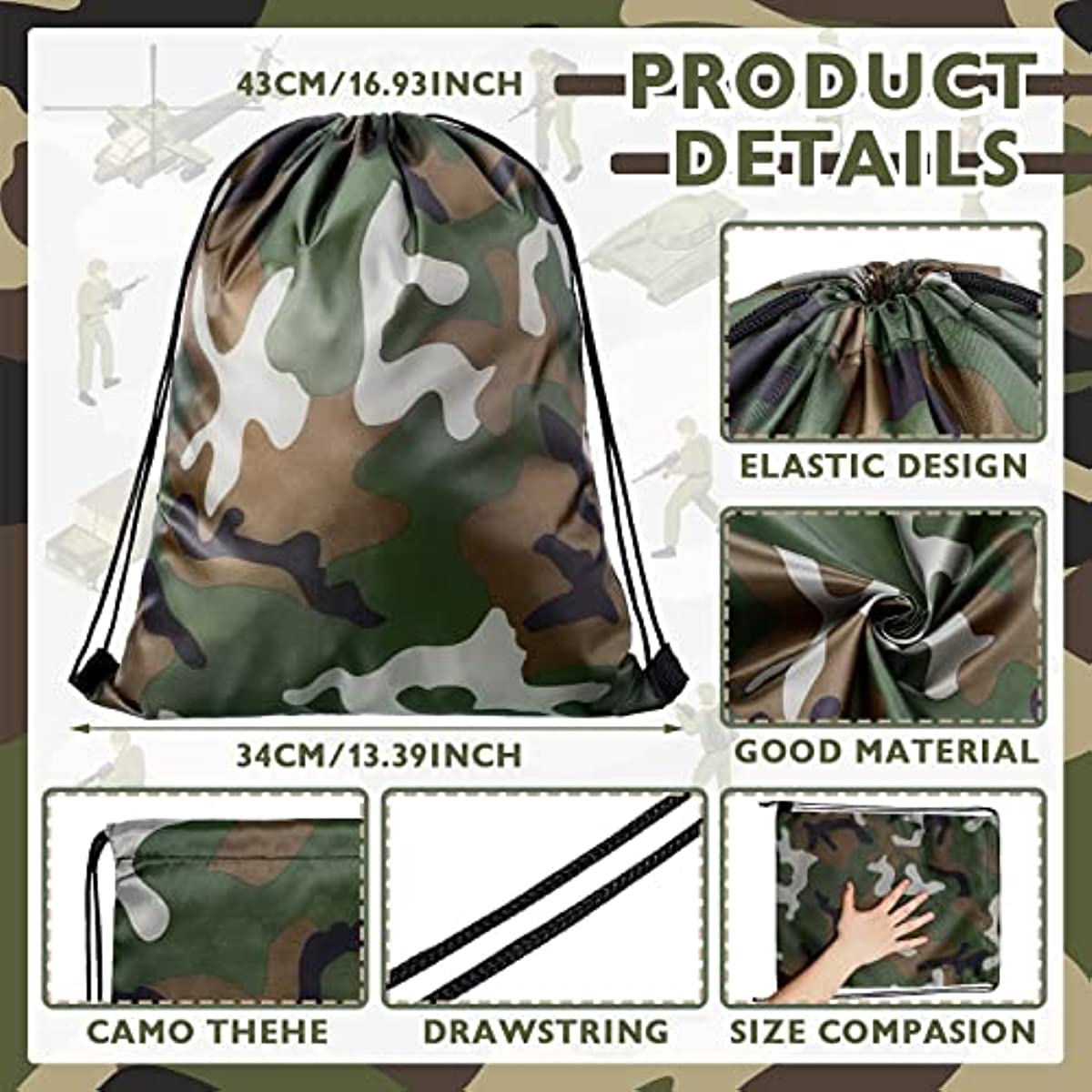 1pc Lightweight Camouflage Waterproof Drawstring Backpack For Men And Women  Perfect For Travel Sports And Gym Use, Shop On Temu And start Saving