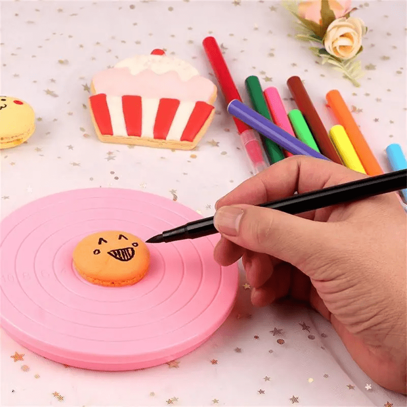 10 colores comestibles de doble cabeza color pluma cepillo alimentos  colorante pluma para dibujar galletas fondant pastel decoración  herramientas