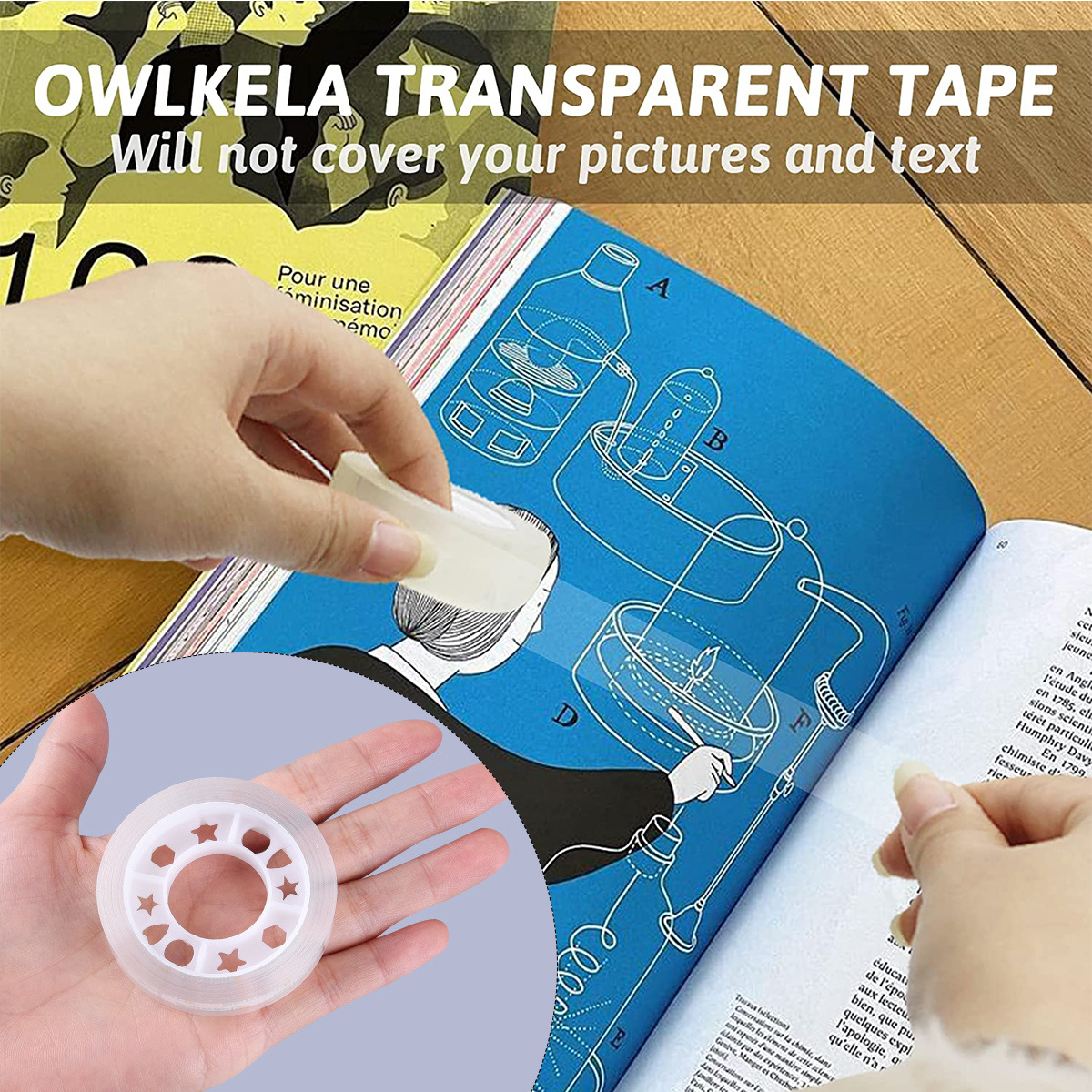 Clear Tape For Gift Wrapping Transparent Tape Refills - Temu