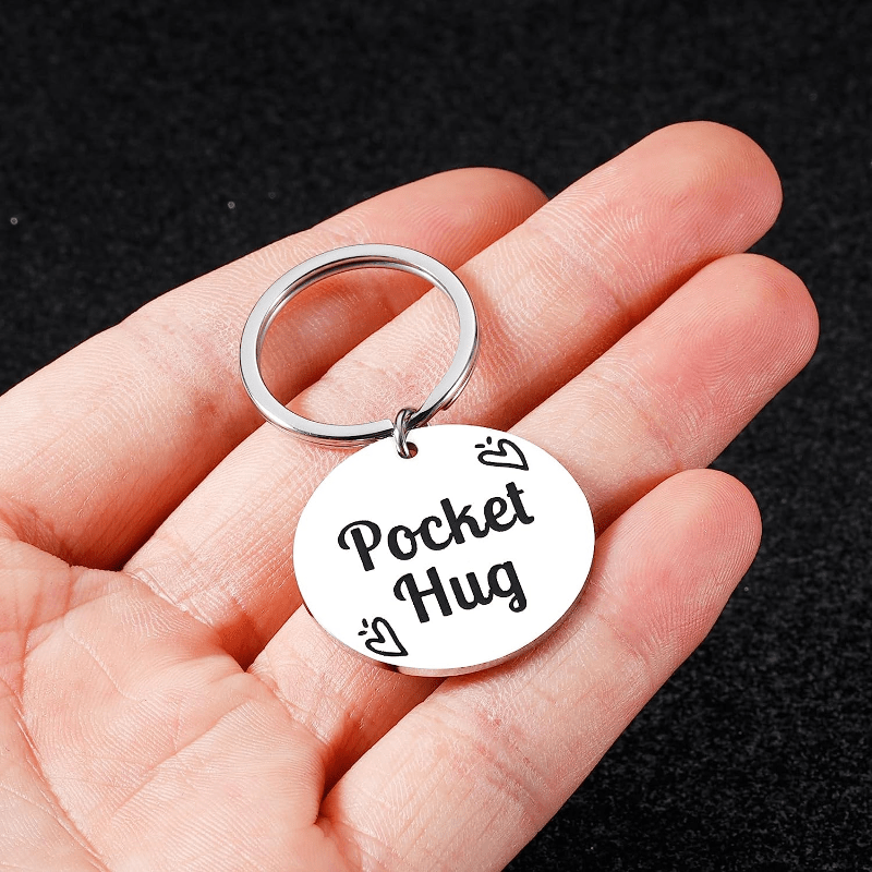 Henoyso 20 Pieces Inspirational Keychain Gifts Heart Wooden Keychain for Women Men Motivational Quote Key Chains Rings Christmas Thank You Gifts for