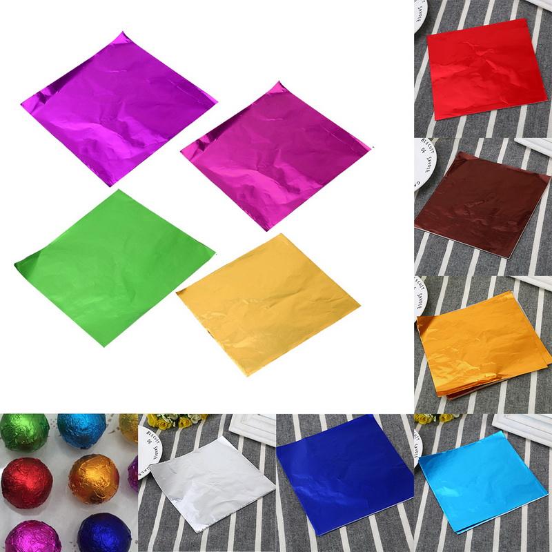 Tbest emballage de papier d'aluminium de bonbons 50 pièces papier d' emballage de bonbons chocolat alimentaire papier d'emballage - Cdiscount  Beaux-Arts et Loisirs créatifs