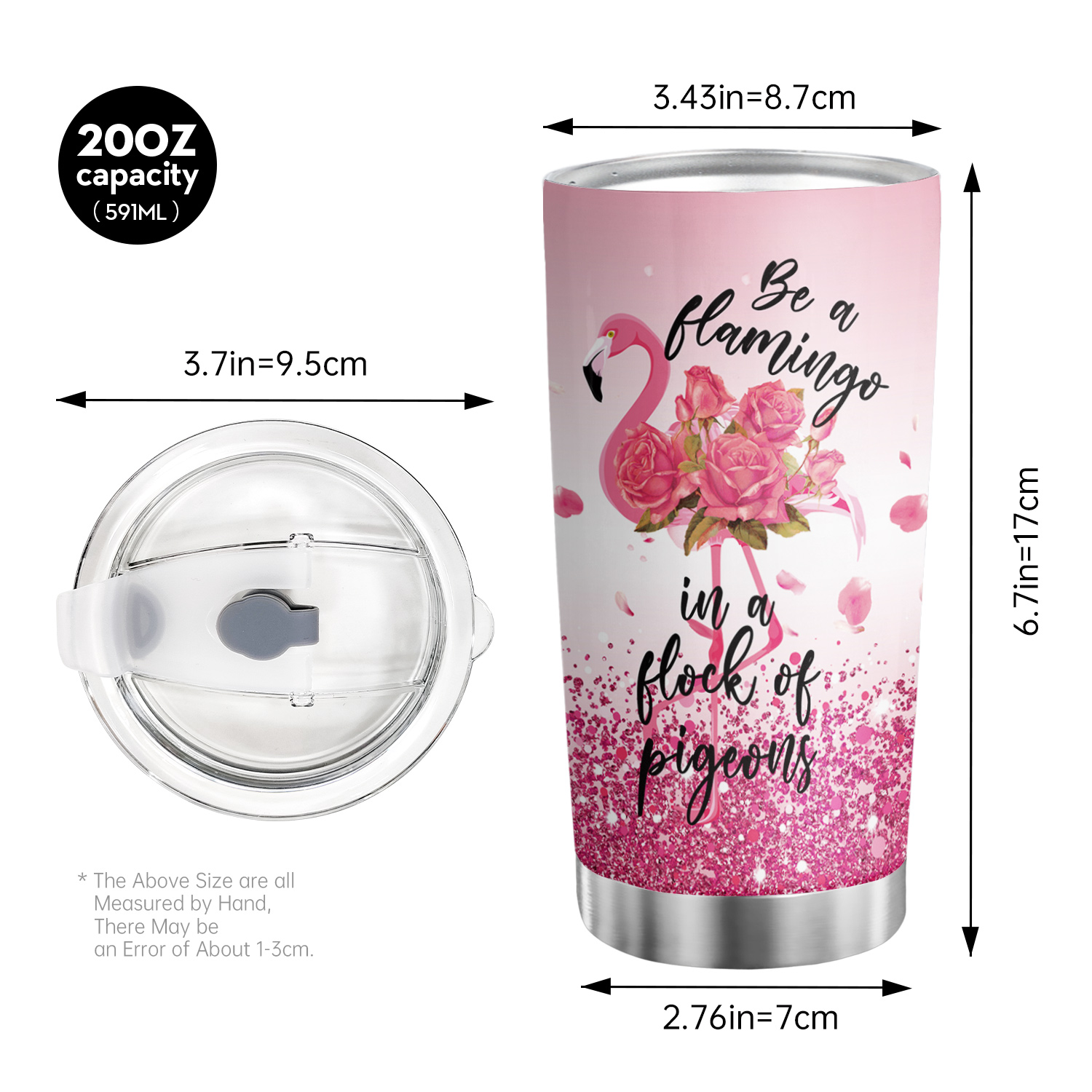 Flamingo Tumbler Insulated Coffee Cup Beverage Container - Temu