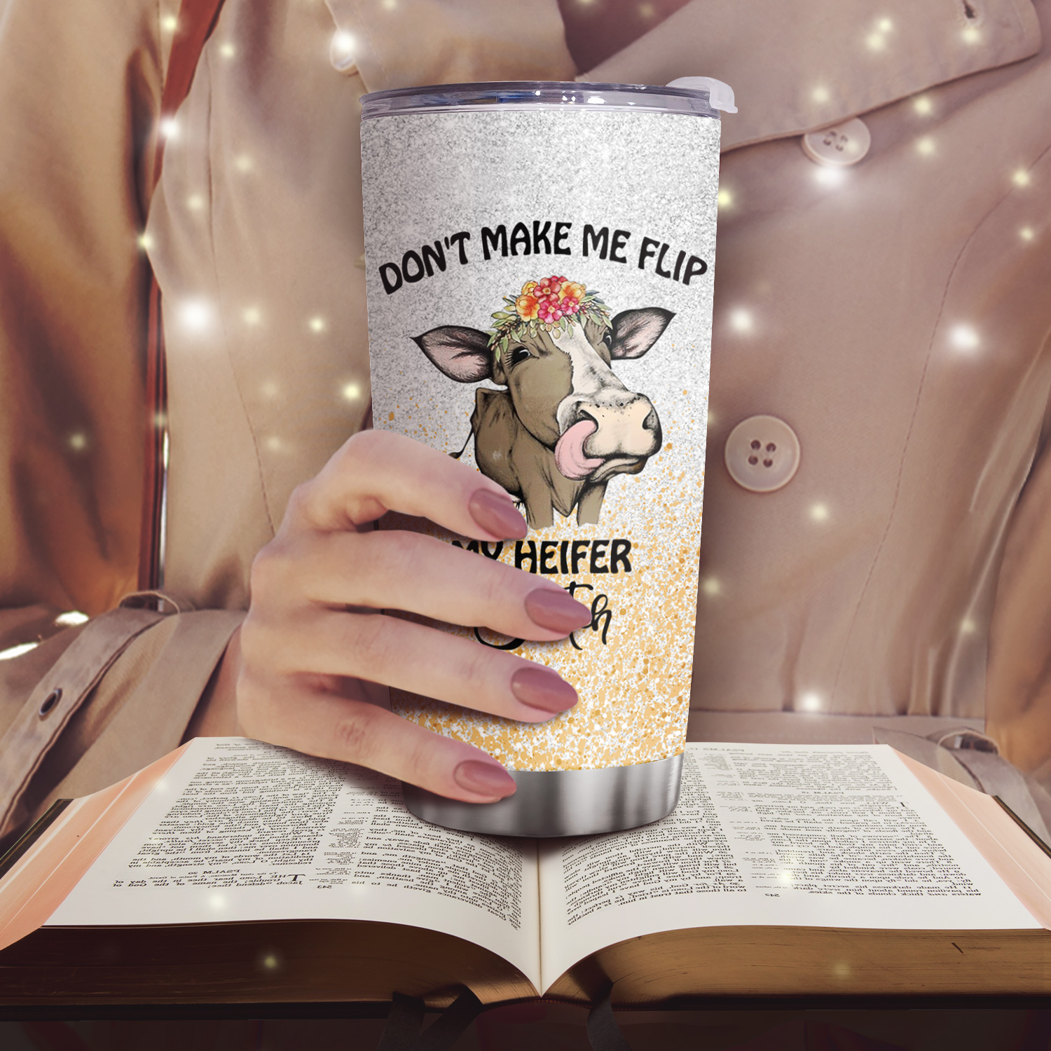 Cow Lover Gifts For Girl Women Coffee Tumbler, Not Today Heifer Bull  Insulated Travel Cups, Flower Cow Tumbler Mug Farmer Life Gift - Temu