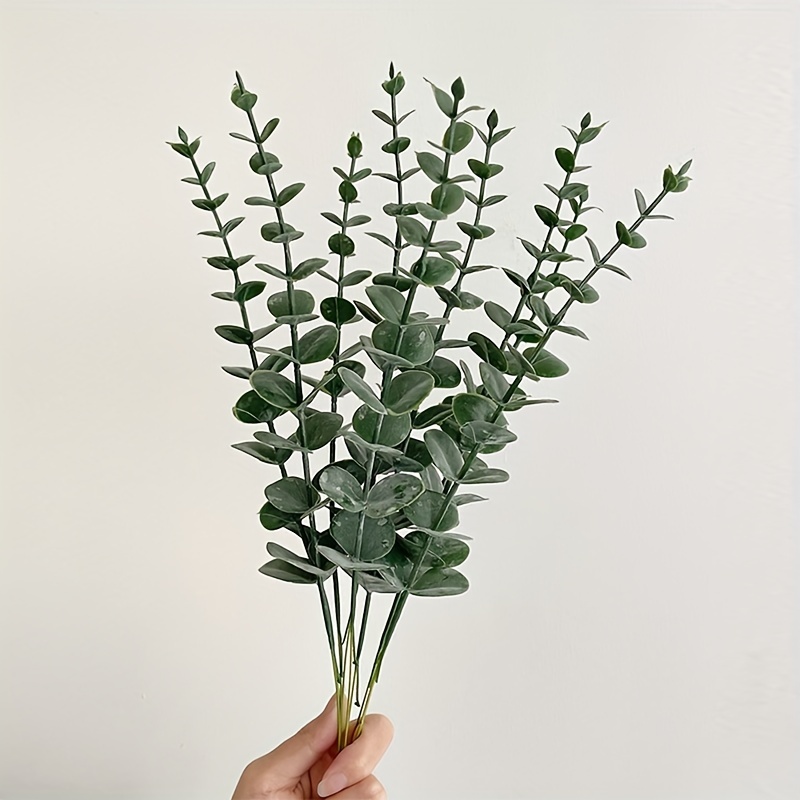 Fake Eucalyptus Stems Decor Artificial Eucalyptus Leaves - Temu