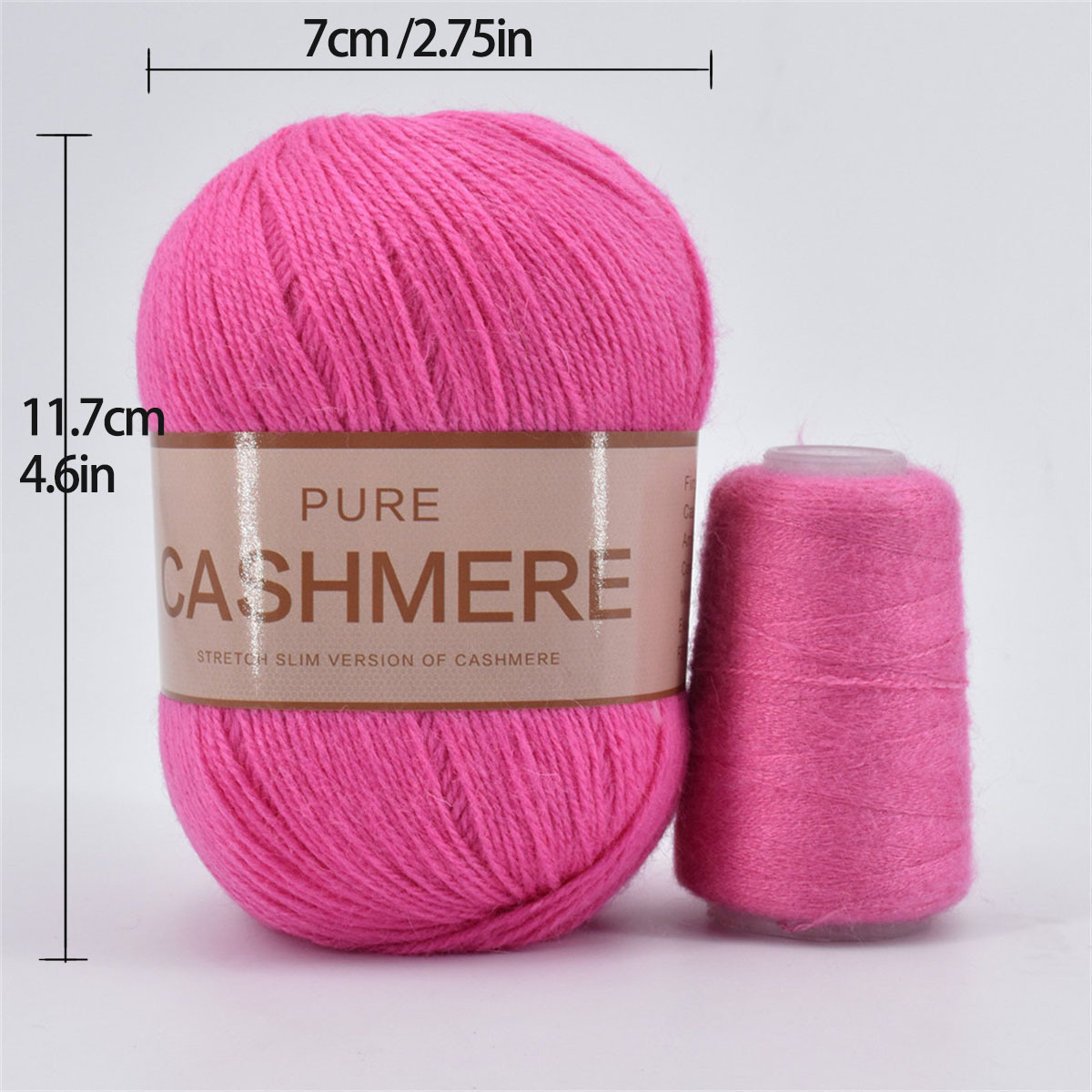 Cashmere Yarn for Crocheting 3-Ply Worsted Pure Mongolian Warm Soft Weaving  Fuzzy Knitting Cashmere Hand Yarn Thread 5pcs