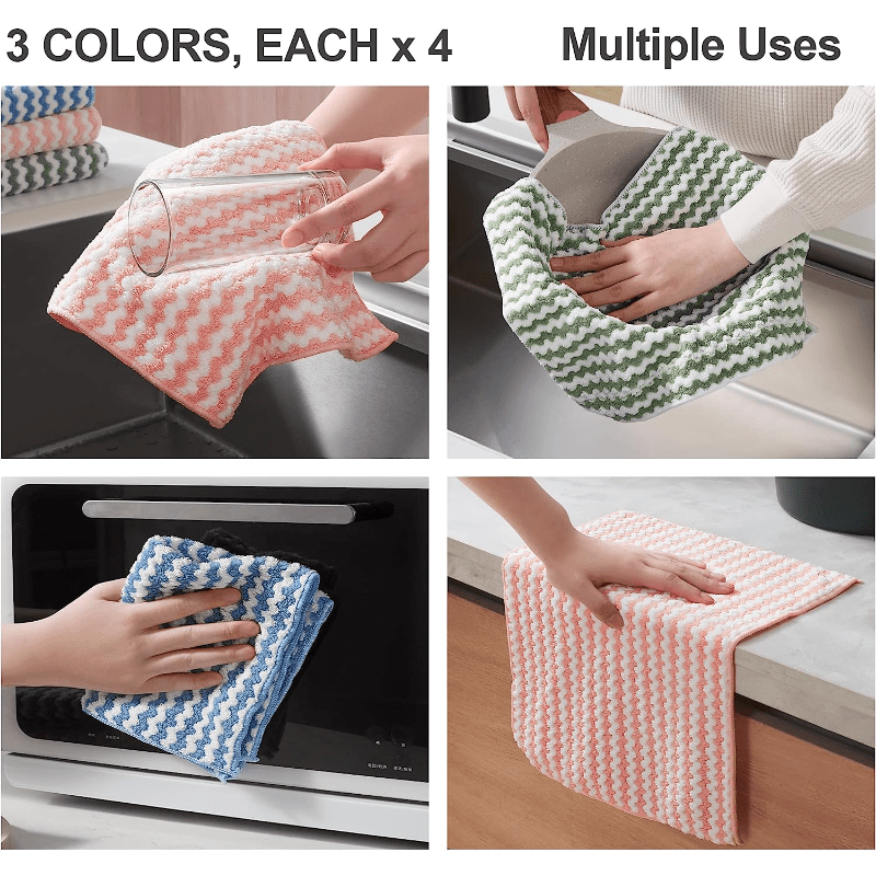 Microfiber Cleaning Cloth, Microfiber Cleaning Rags Kitchen Dish