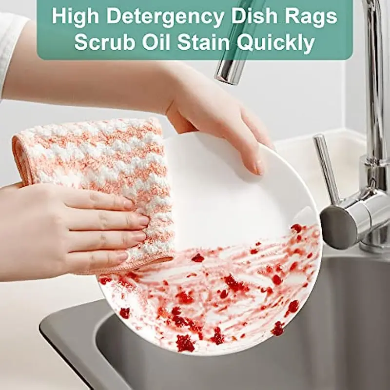 Microfiber Cleaning Cloth, Microfiber Cleaning Rags Kitchen Dish Rags For Washing  Dishes, Dish Towels For Kitchen Drying, Kitchen Washcloths For Dishes, Cleaning  Cloths For Houseb - Temu