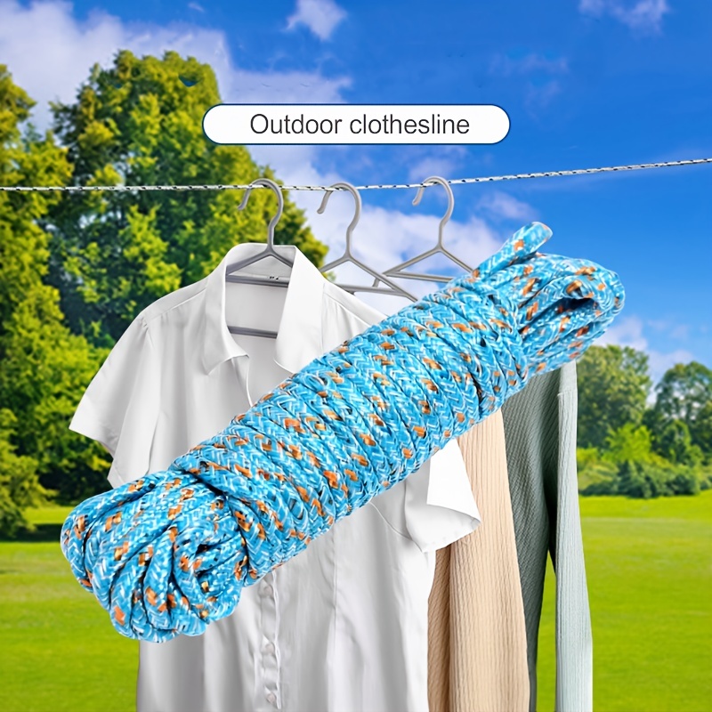 2pcs Thicken Nylon Clothesline, 393.7 Inch Hanging Clothes Line,  Multi-functional Outdoor Drying Clothes Rope, Indoor And Outdoor Home  Laundry Supplie