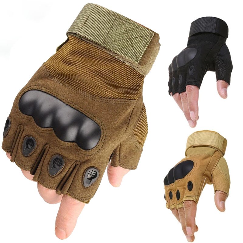 1 par de guantes tácticos de medio dedo guantes militares - Temu