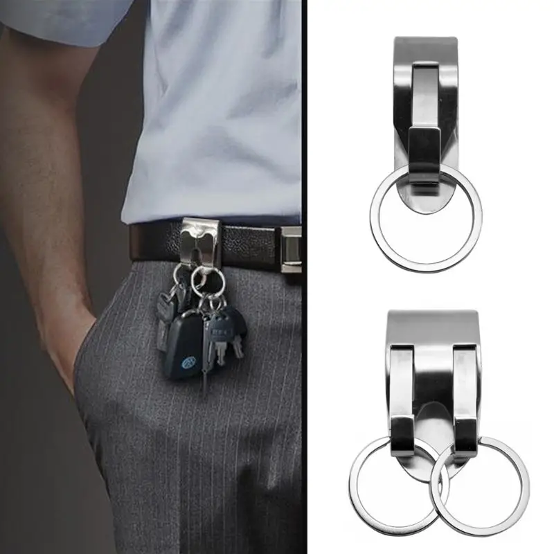 Stainless Steel Keyring For Men Security Clip On Heavy Duty - Temu