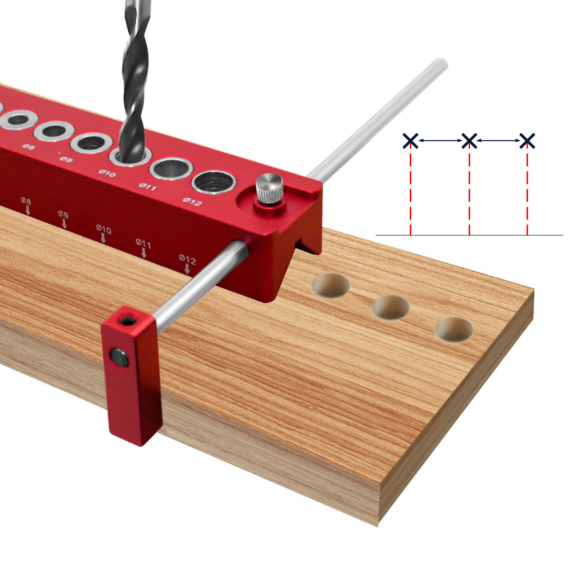 Woodpecker pocket store hole jig