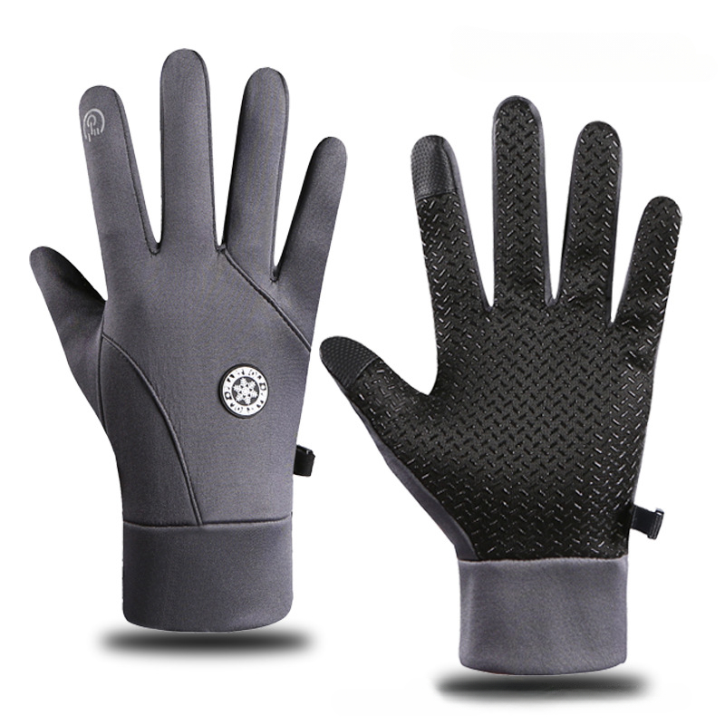 Men's Autumn And Winter Outdoor Two-finger Touch Screen Gloves, Plus Velvet  Cycling Gloves, Anti-wear Non-slip Full-finger Gloves, Cold-proof Warm  Gloves - Temu United Arab Emirates