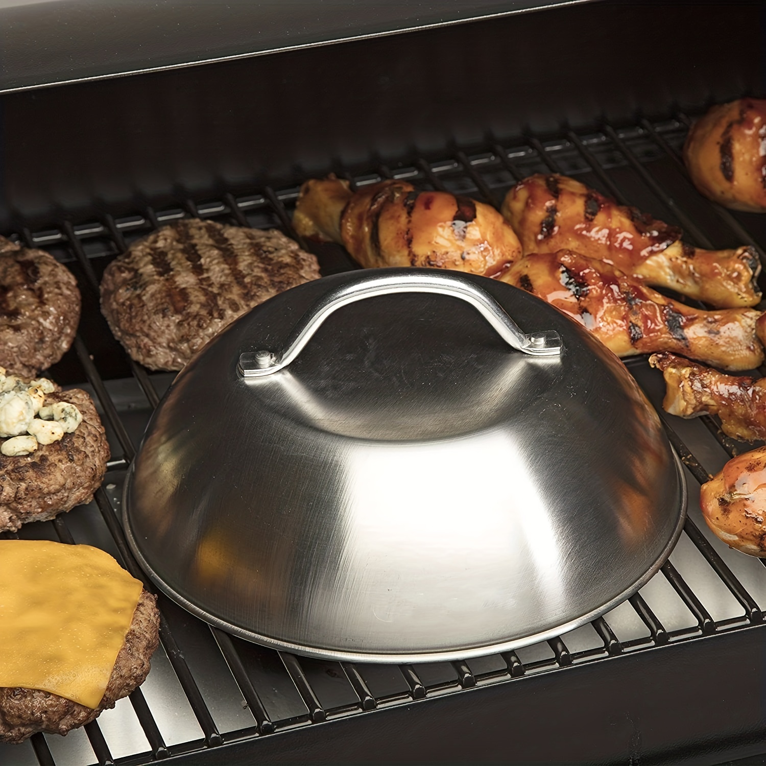  9 Inch Grill Dome Cover, BBQ Grill Accessory Melts