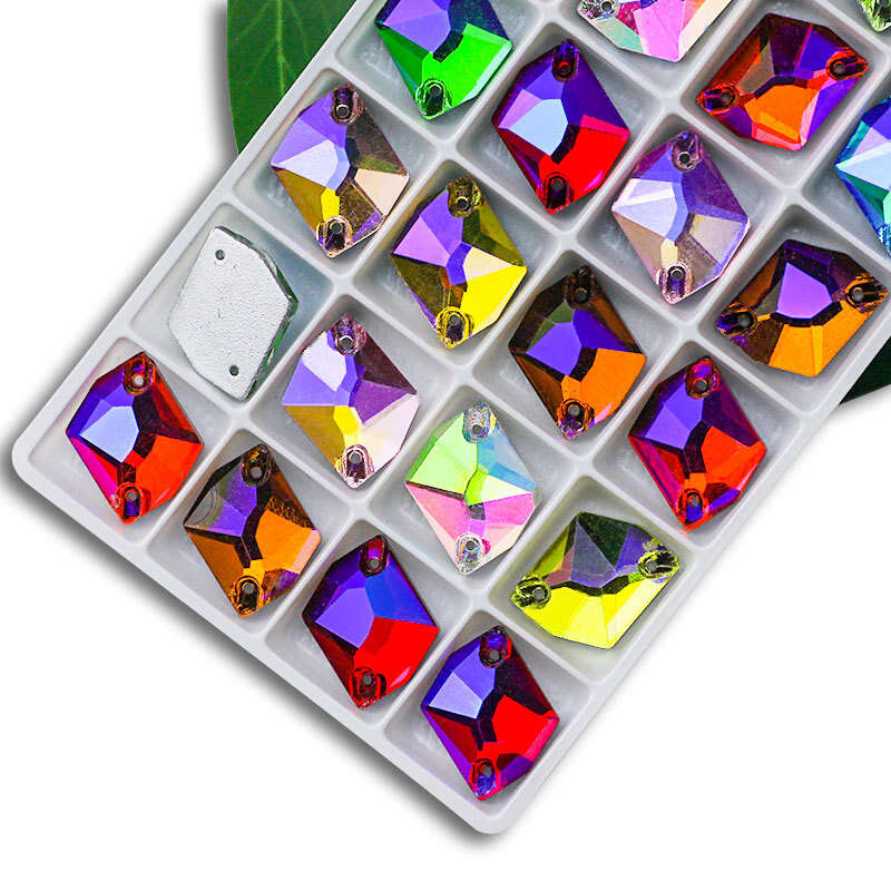  Piedras de cristal para coser en todo color, cristales