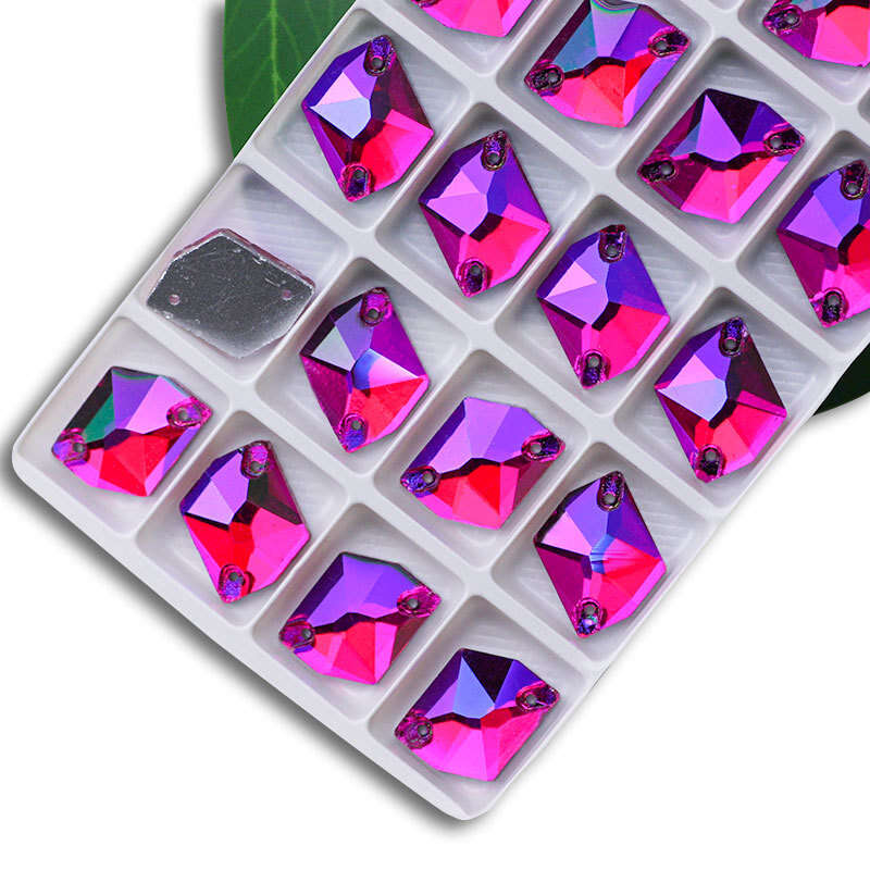 High Quality Aaaa Glass Crystal Sew on Rhinestones Lotus Purple