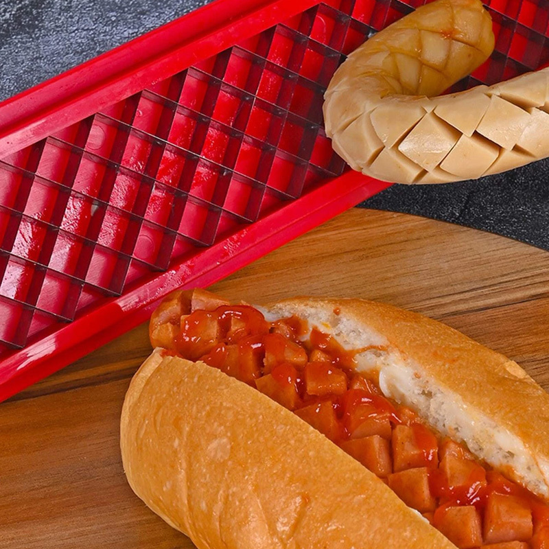 2pcs Fancy Sausage Cutter Spiral Barbecue Hot Dogs Cutter Slicer Kitchen  Cutting Gadget