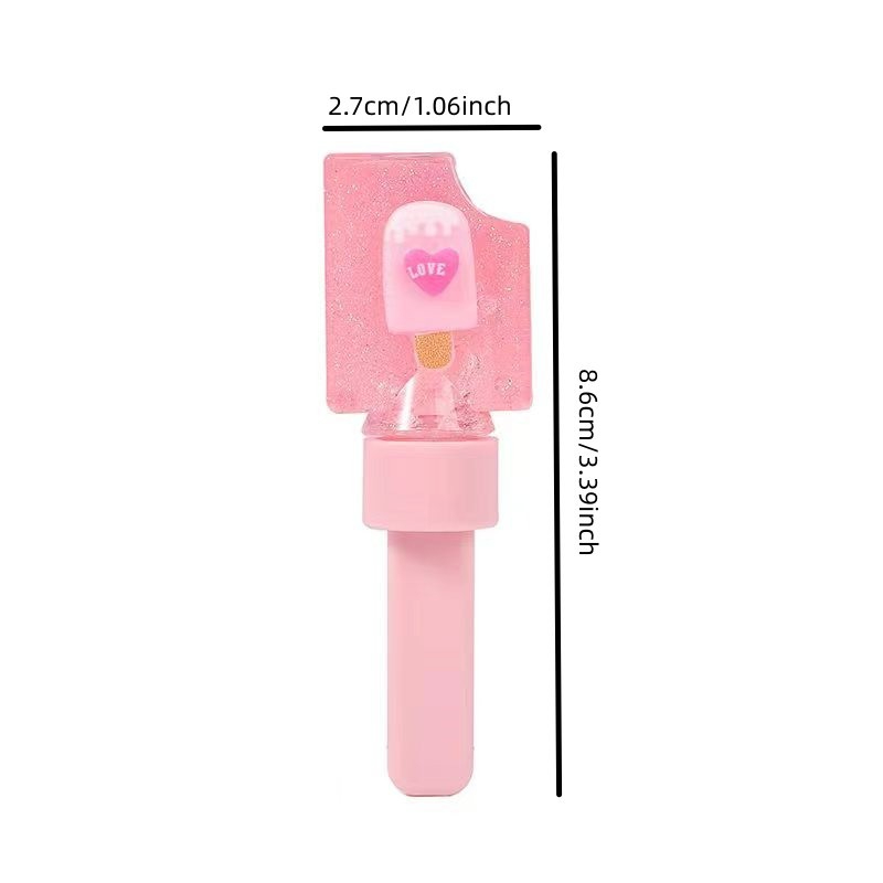 2 Num Nom Ice Cream Scoop Lip Gloss Covers Light & Dark Pink with