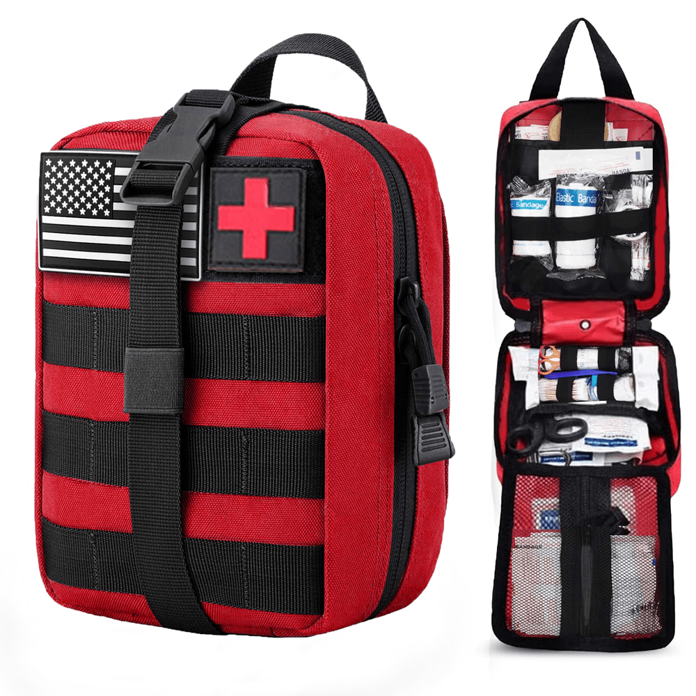 

1pc Tactical Rip-away First-aid Pouch: The Perfect Emergency Medical Bag For Your Molle Ifak! (empty Bag Without First Aid Accessories)