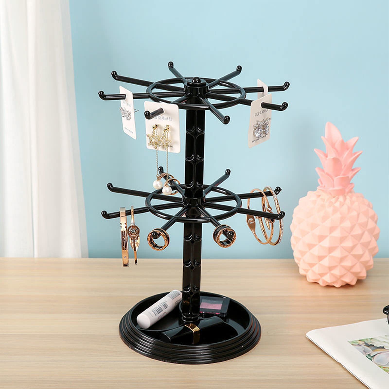 2 tier Desktop Jewelry Display Rack Rotatable Storage Rack Temu