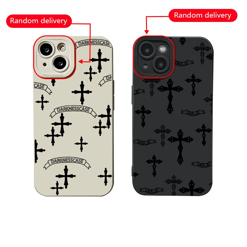 Black & White Cross Pattern Phone Case For Iphone 11 12 13 14 Pro