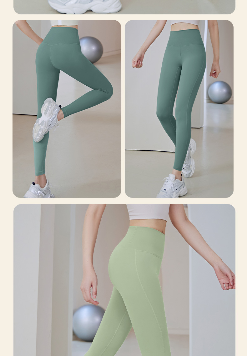 xinqinghao yoga leggings for women women high waist tight sports elastic  solid color fitness yoga knee length pants women yoga pants mint green xxl  