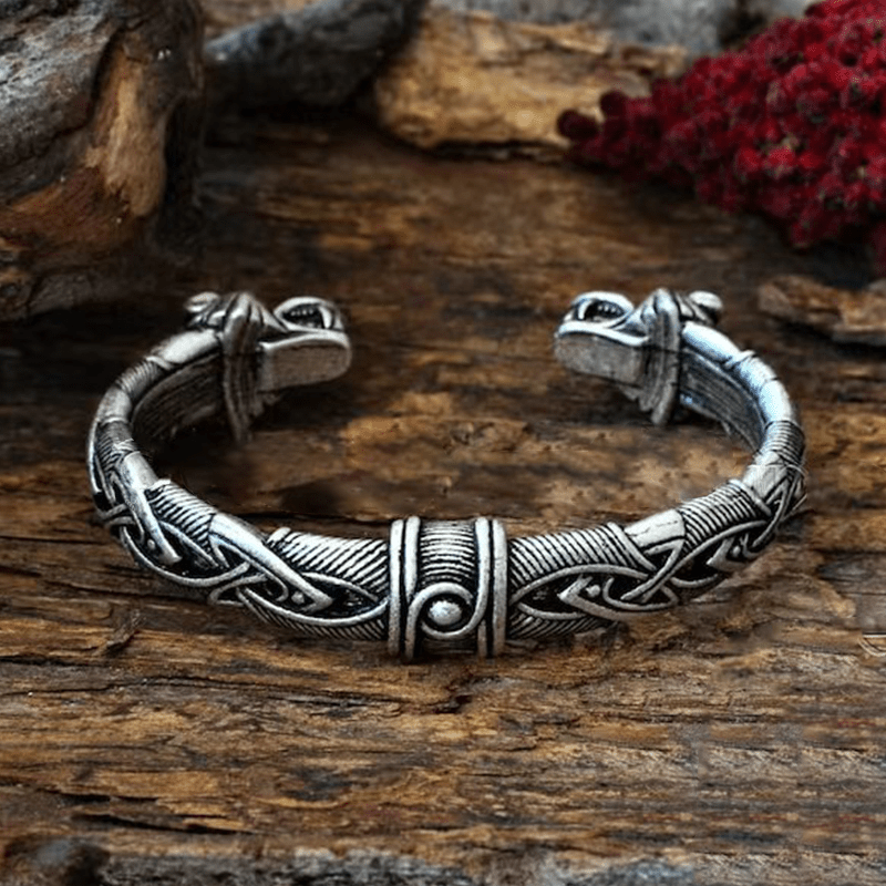 Viking Wolf Bracelet, Fenrir Arm Ring