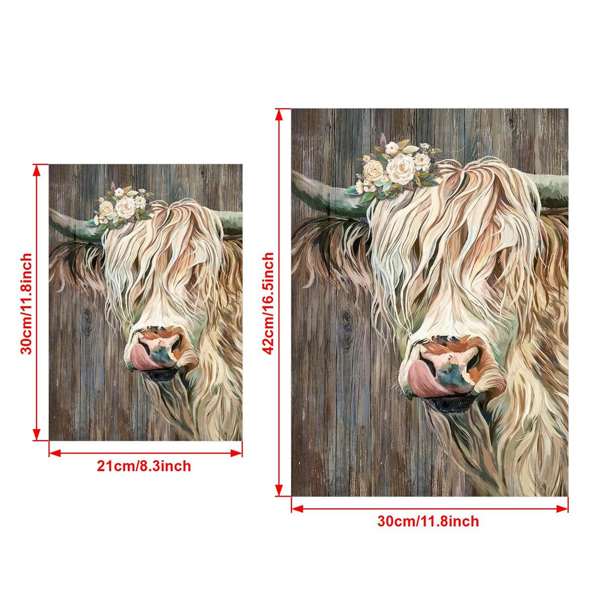 Art Canvas Painting Farmhouse Cow Painting Canvas Wall Art Temu