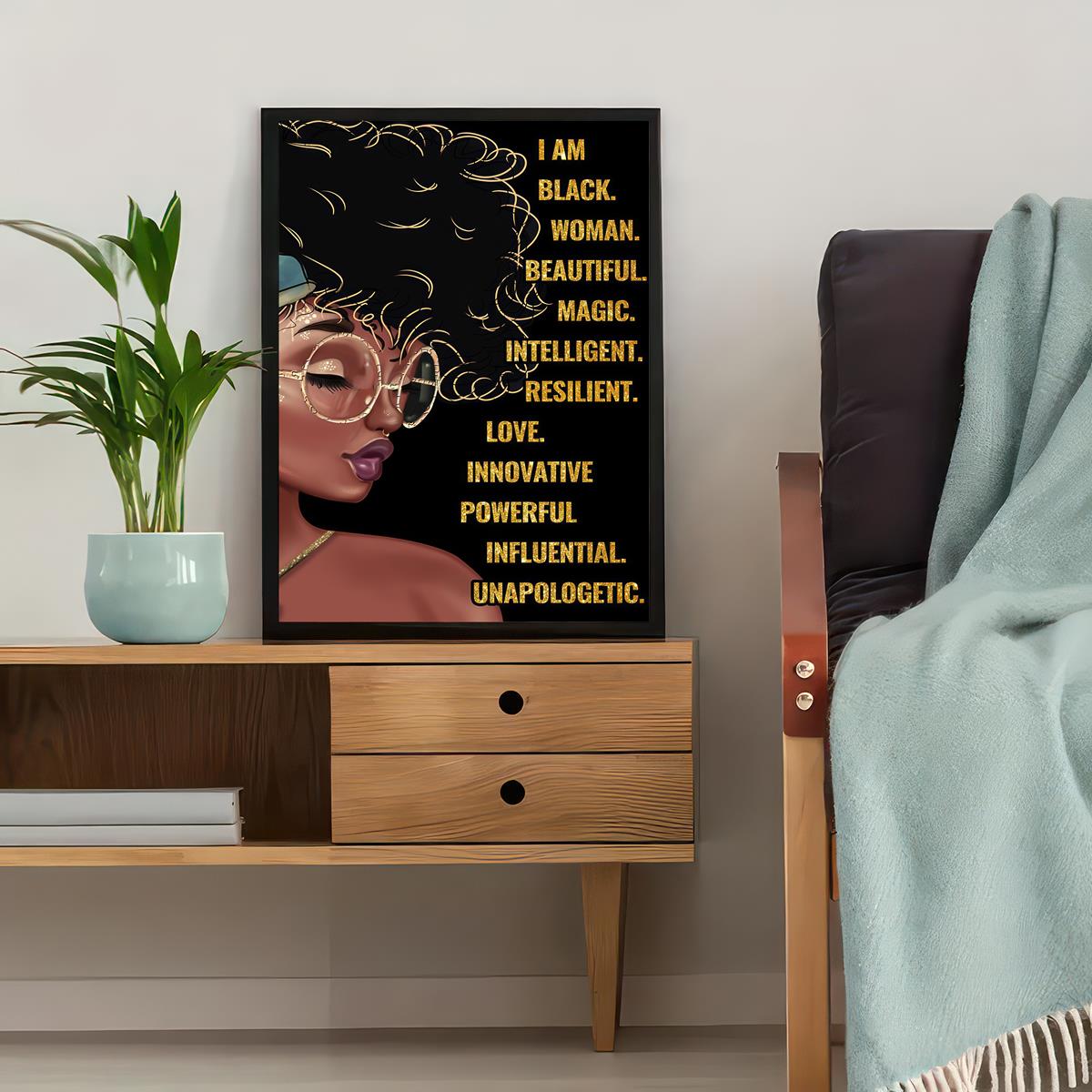 African American Queen Canvas Art Painting