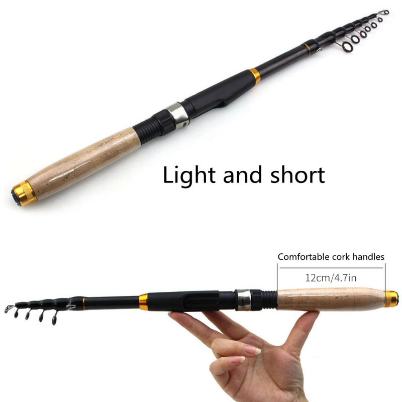 Compact Durable Retractable Fishing Rod Comfortable Wooden - Temu