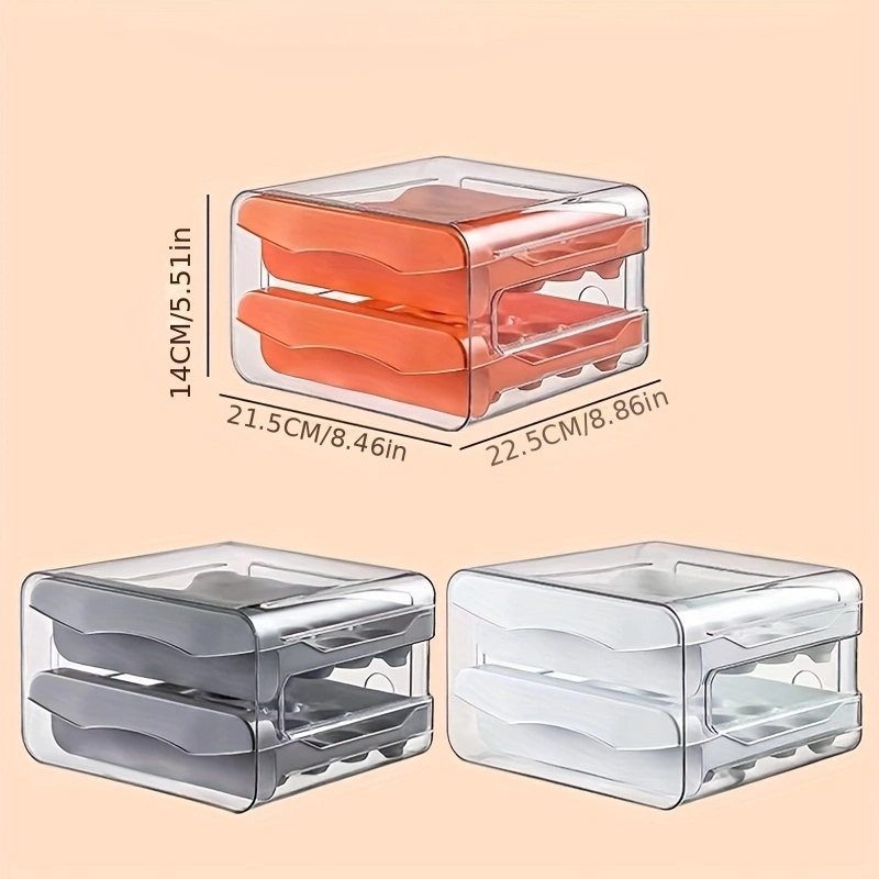 1pc Dual Grid Sealed Food Storage Container With Lid, Multifunctional  Plastic Organizer For Kitchen & Fridge