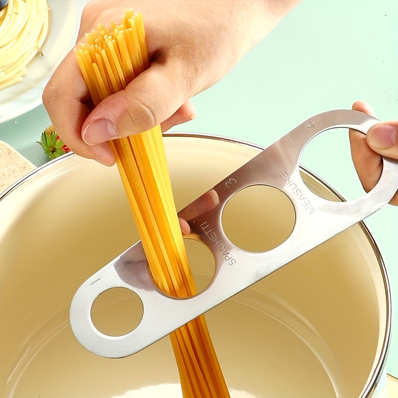 Pasta Ruler Spaghetti Noddles Measure Tool 4-hole Stainless Steel