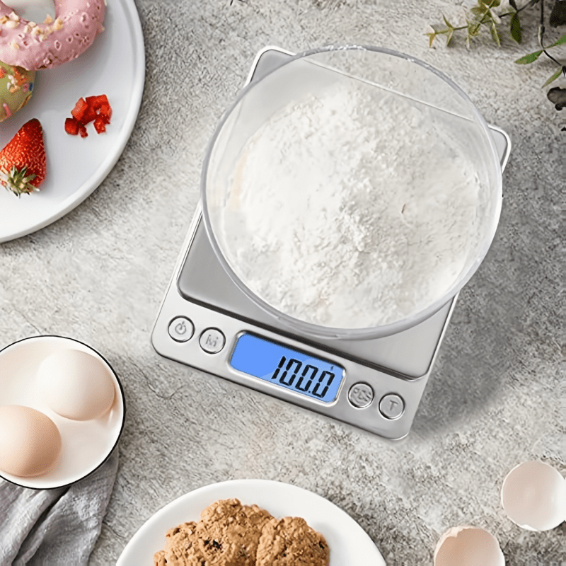 Digital Food Scale, Kitchen Scale for Baking with Backlit LCD