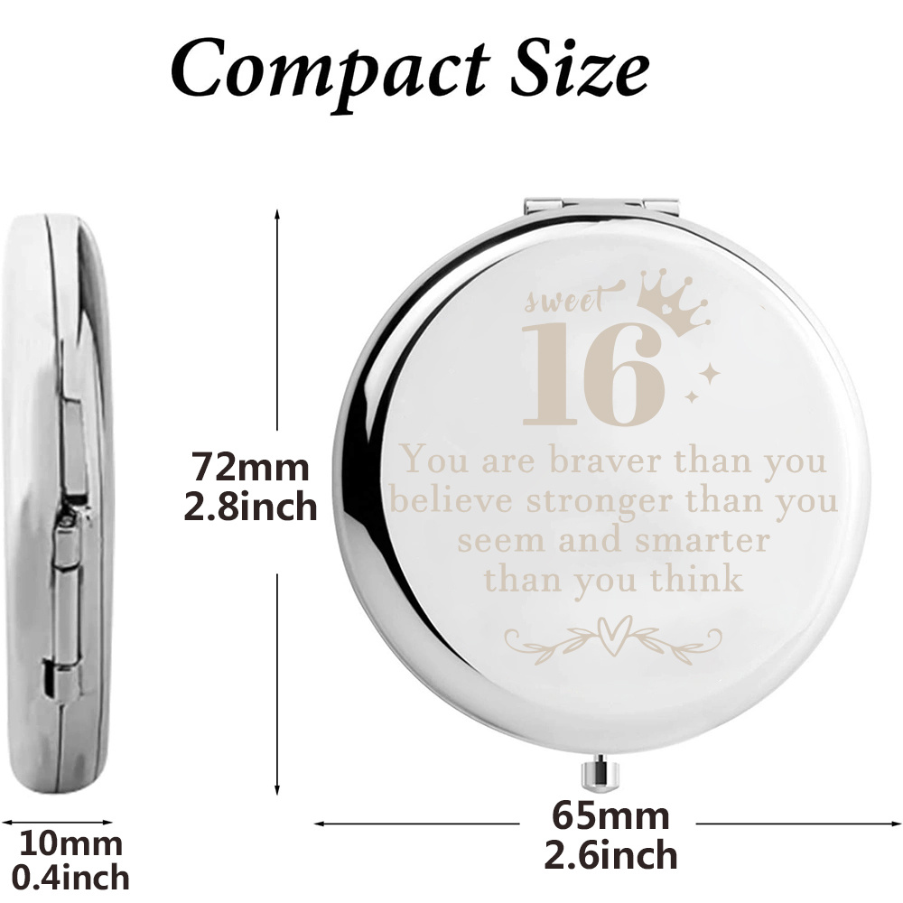 Confidence Small Pocket Mirror For Girls, Compact Mirror For Purse
