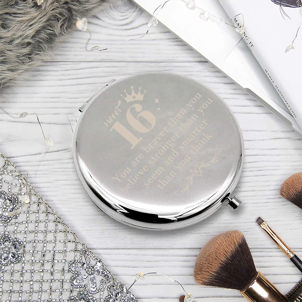 Sweet 16 Birthday Gifts for Girls Inspirational Gift for Her Compact Makeup  Mirror for Friend Sister 16 Year Old Girl Gifts Happy 16th Birthday Gifts  for Niece Daughter Travel Makeup Mirror