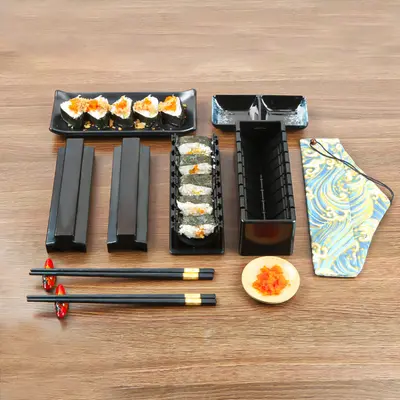 3pcs Black Sushi Plate Diy Sushi Making Kit Plastic Easy Sushi Maker For Beginners  Rice Ball Moulds Sushi Box Kitchen Supplies - Home & Kitchen - Temu Kuwait