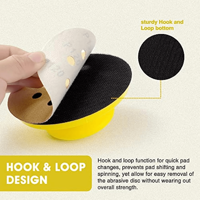 2Pcs 5 Mouse & Round Foam Hand Sanding Block Hook Loop Backing Sander Disc  Pad