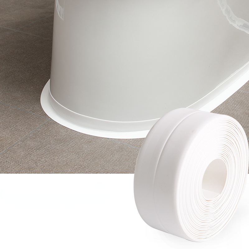 EADOT Self Adhesive Tape for Toilet Caulk Tape Self Adhesive Caulk Strip  Rubber Seal Strip for Toilet Bowl Install, Toilet Adhesive Tape, Wash Basin  Adhesive Kitchen Sink Rubber Caulk Strip White 
