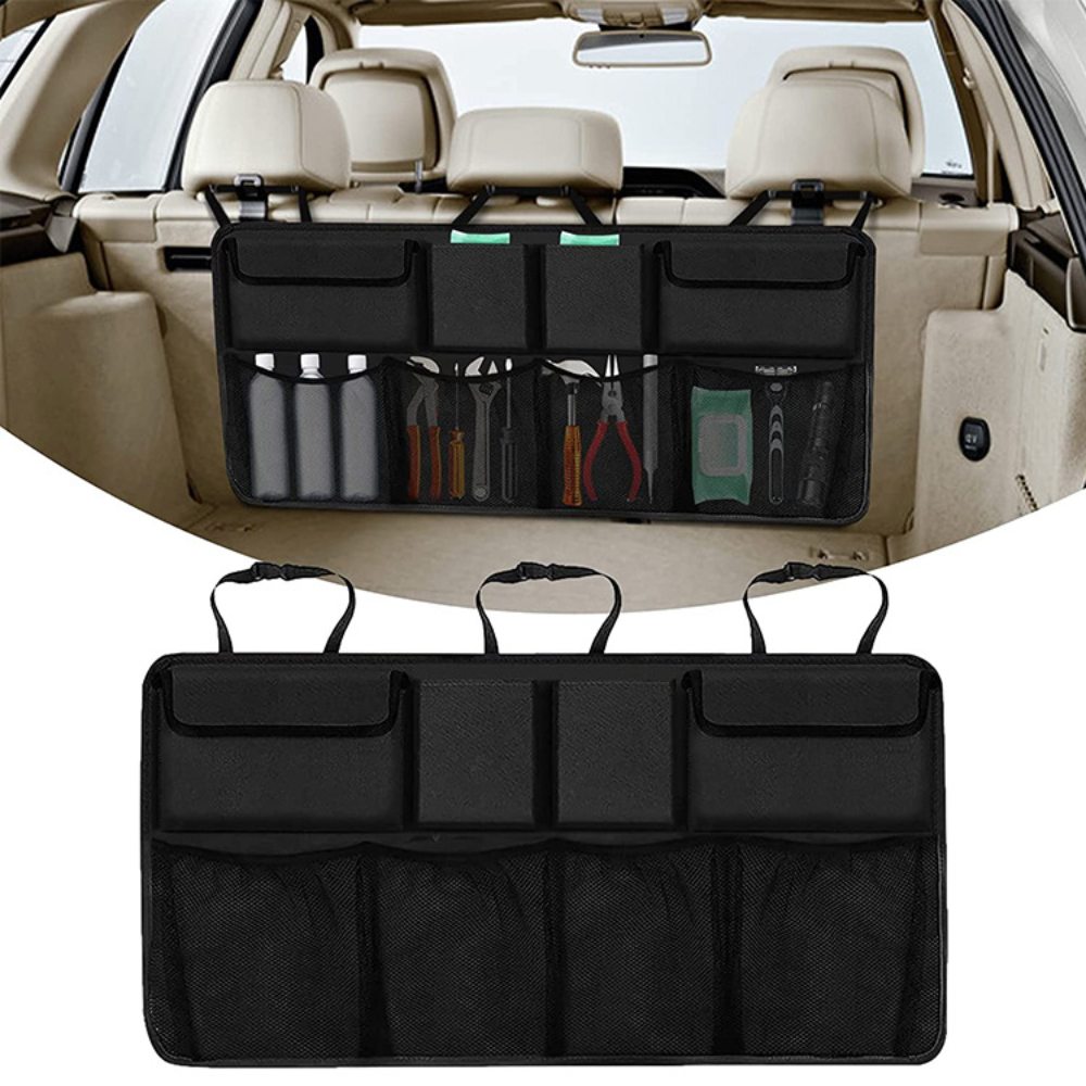 Coffre de voiture organisateur universel siège arrière sac de rangement Net  Oxford capacité boîte à outils