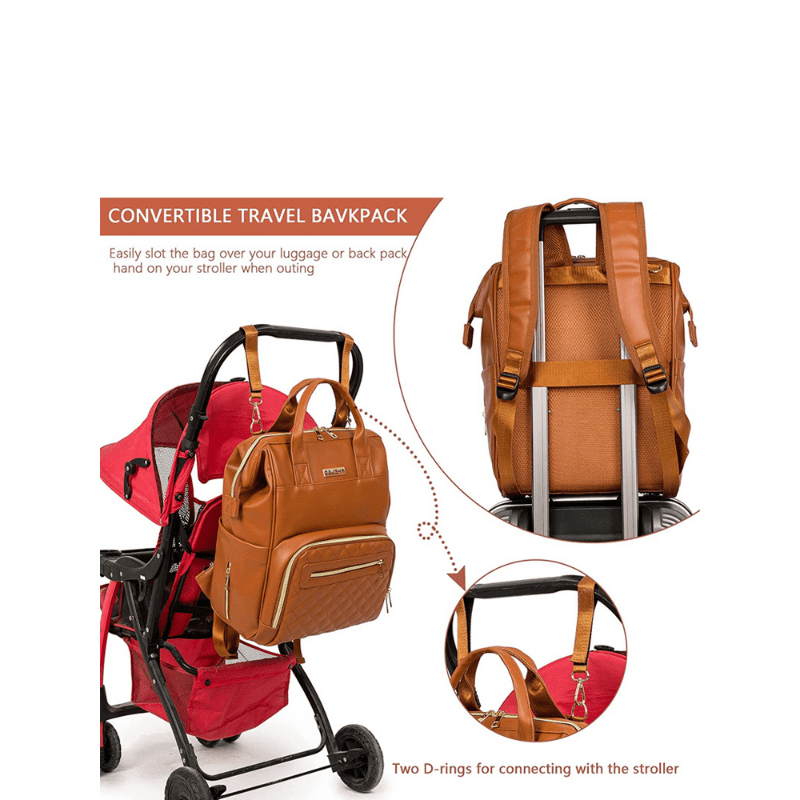 Fendi Zucca Diaper Bag Backpack w/Changing Mat - Brown Backpacks