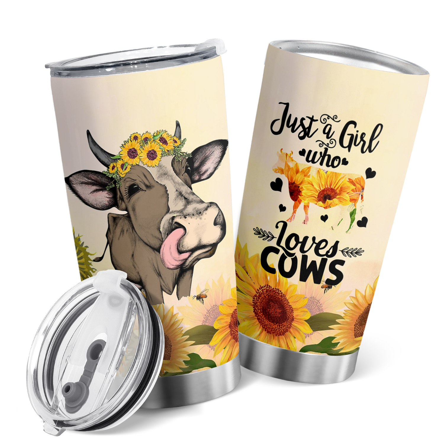 Cow Lover Gifts For Girl Women Coffee Tumbler, Not Today Heifer Bull  Insulated Travel Cups, Flower Cow Tumbler Mug Farmer Life Gift - Temu