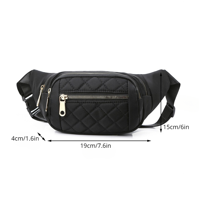 Women's Waist Bag Belt Bags Designer Crossbody Chest Bag Fashion Fanny Pack  Banana Hip Purse,Black 