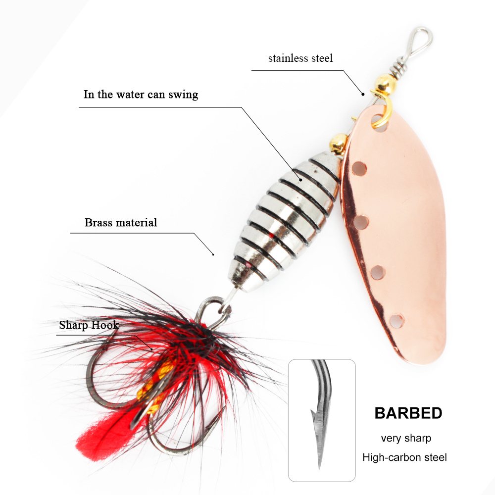 Aa 5# Spinnerbait Fishing Spinner Lures Spinnerbait Feather - Temu