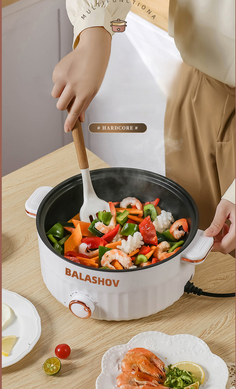 One-piece Multifunctional Electric Frying Pan With Nonstick Coating - Large  Capacity Stir-fry Pot And Hot Pot For Convenient Home Cooking - Temu
