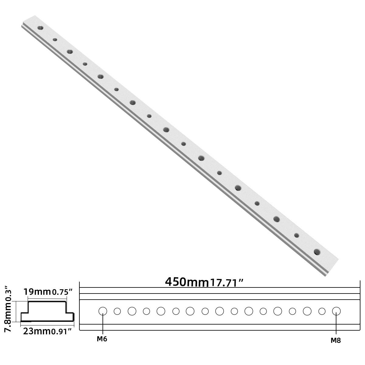 1pc T-track T-slot Mitra Track Jig T Screw Slot di fissaggio 30x12.8mm Per  tavolo L.1220mm Nero LAVENTE