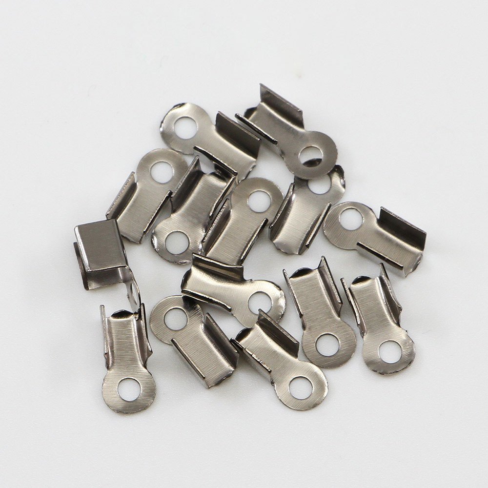 50PCS/Bag Stainless Steel Leather Cord Crimp Beads End Caps Fastener Bracelet  Necklace Connectors for Jewelry Making Supplies - China Stainless Steel  Connectors and Crimp Beads price